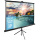 Black canvas stand pull up outdoor projector screen